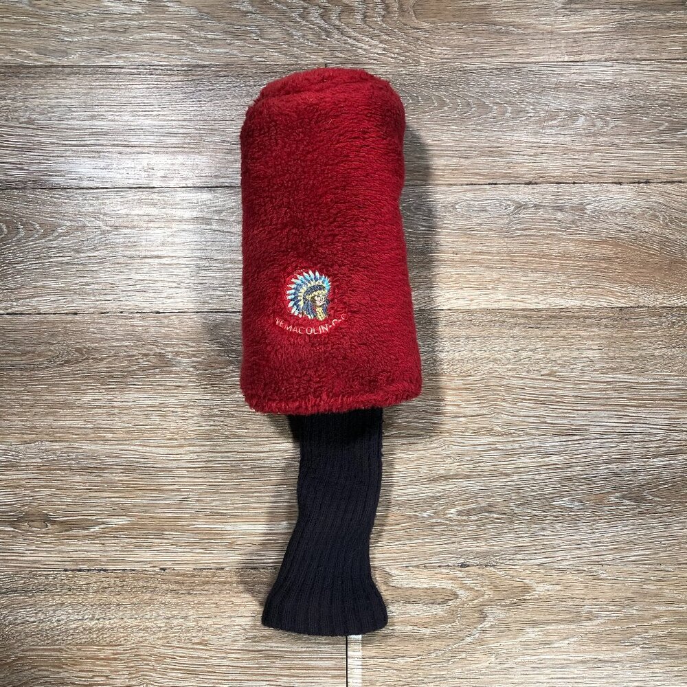 Nemacolin Country Club 5 Wood Headcover Red Fuzzy Embroidered Vintage